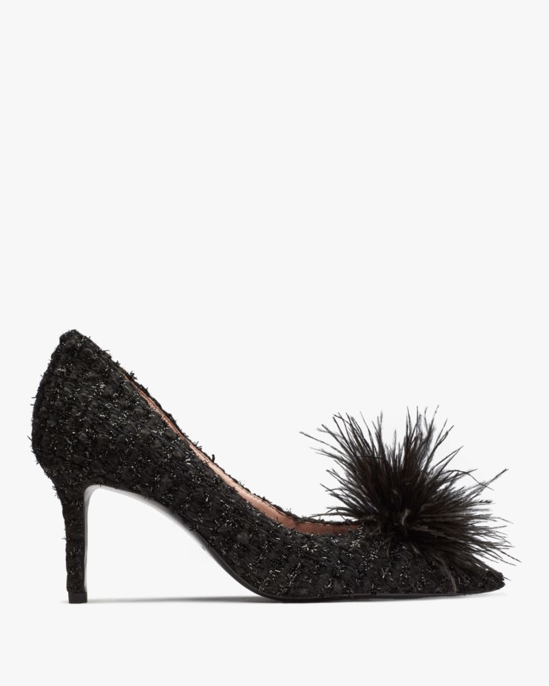 Kate Spade,Marabou Pumps,Black