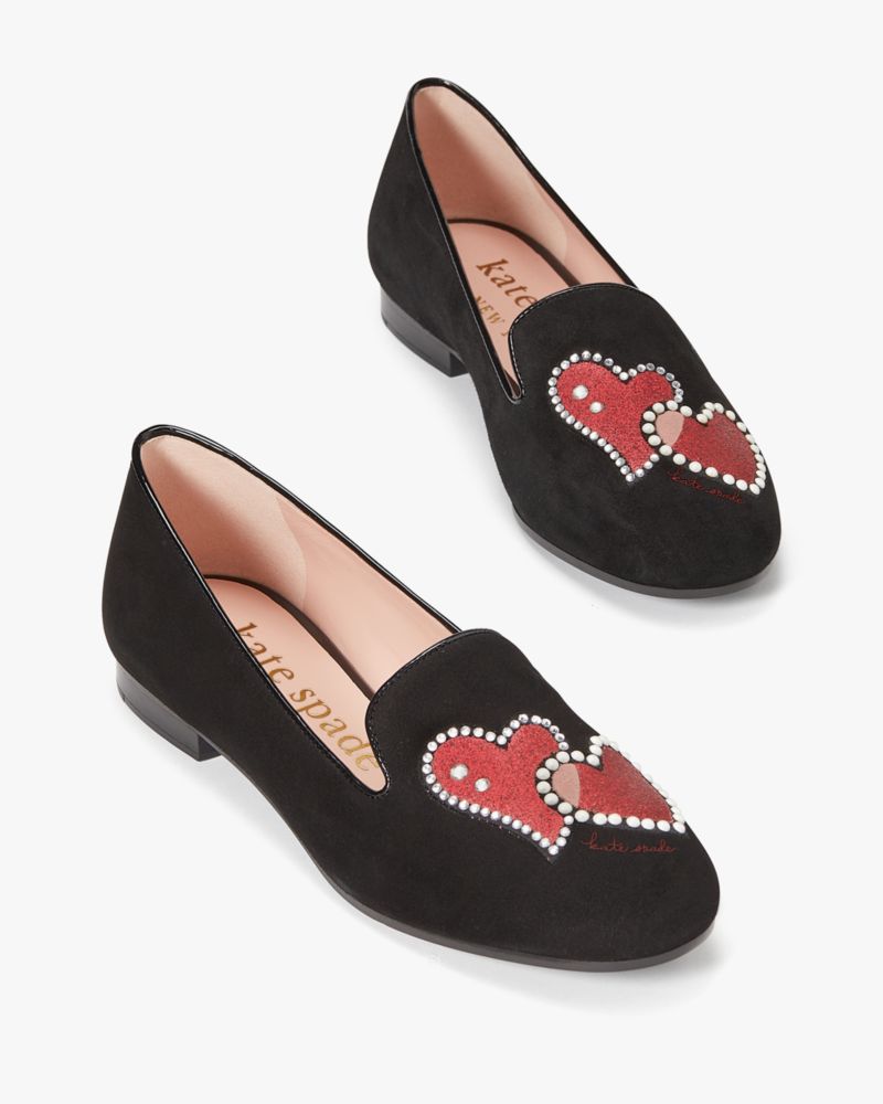 Kate Spade,Lounge Hearts Loafers,Casual,Black