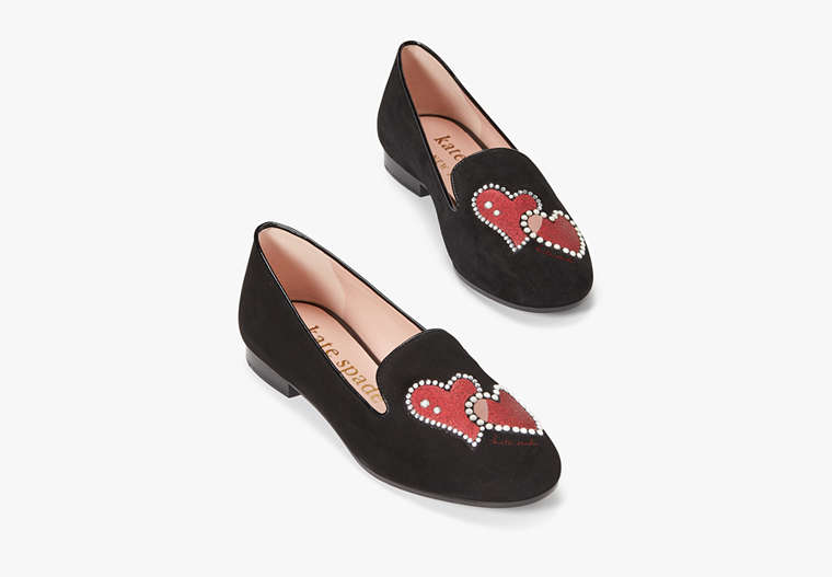 Kate Spade,Lounge Hearts Loafers,Casual,Black