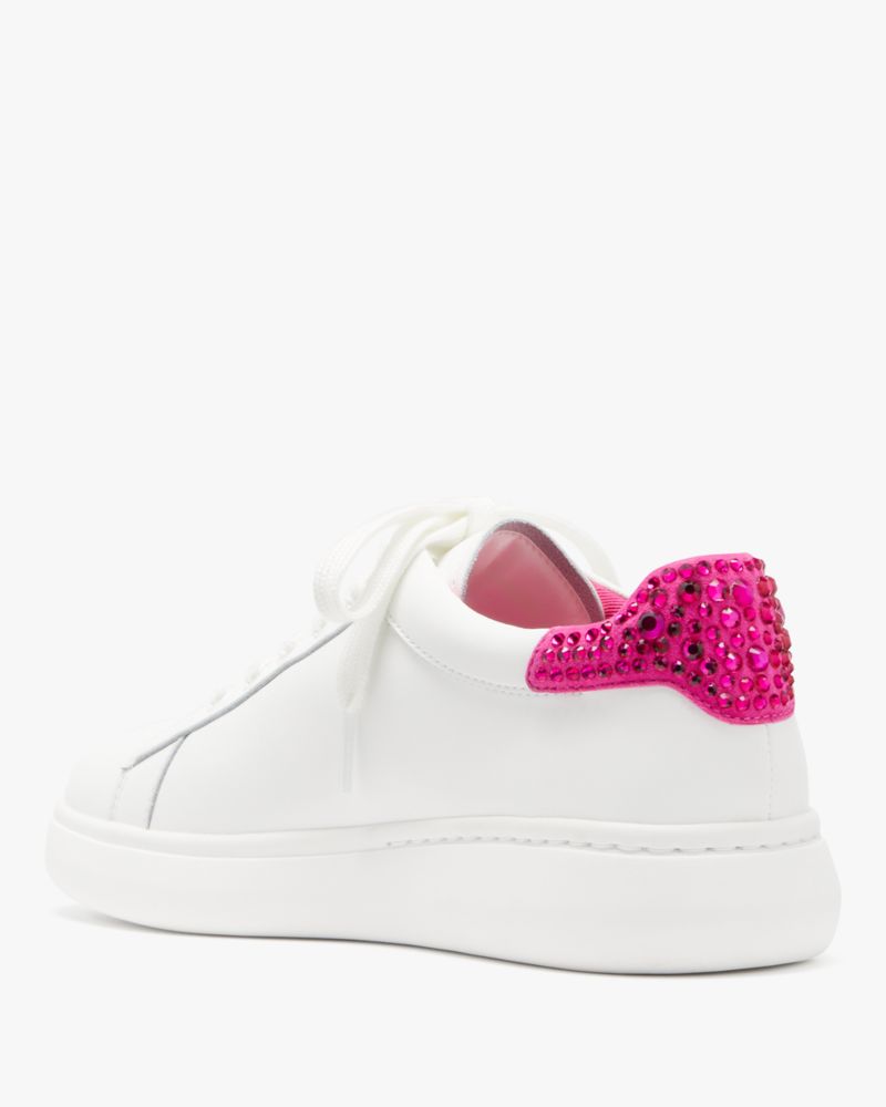 Kate Spade,Lift Sneakers,Lining Twill,Lining Cotton,Nappa Leather,Casual,Crystal,Rhinestones,Color Block,Day Party,