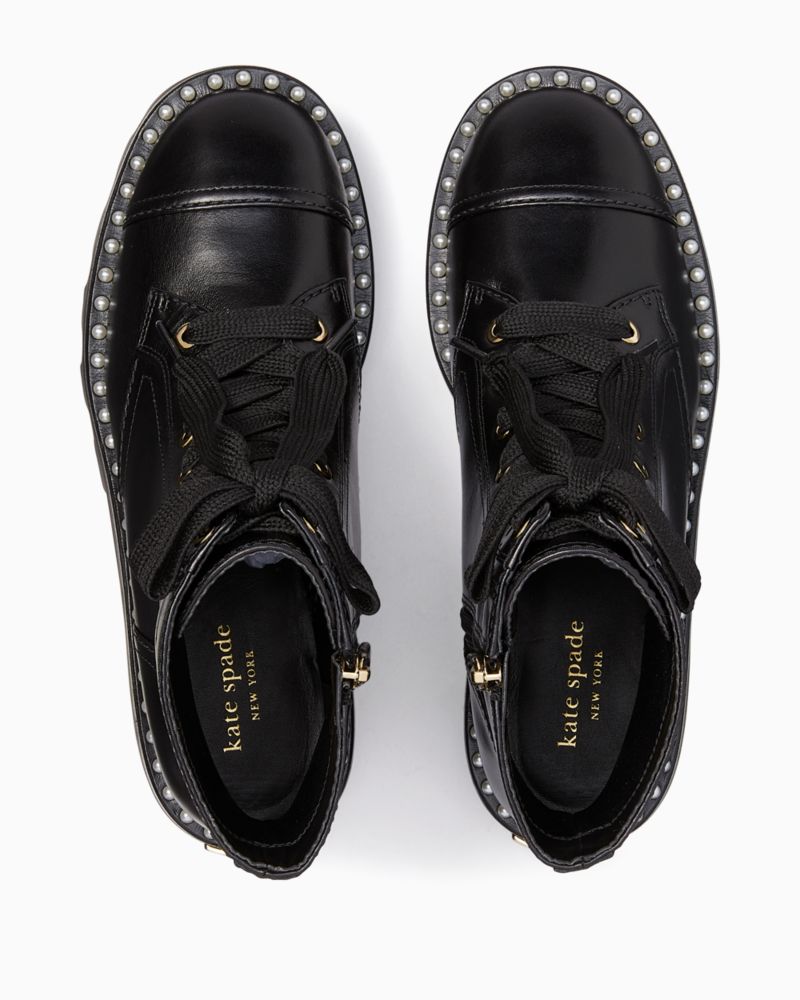 Kate Spade,メリット パール ラグ ブーティー,シューズ,ブラック