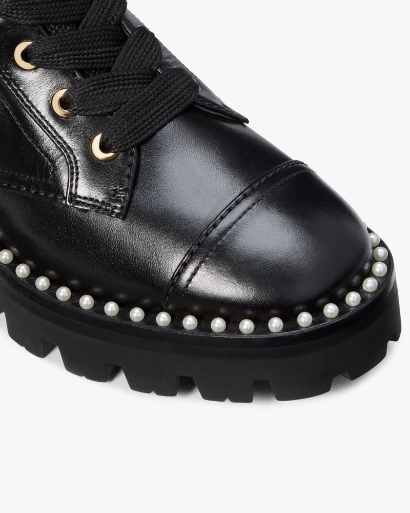Kate Spade,メリット パール ラグ ブーティー,シューズ,ブラック