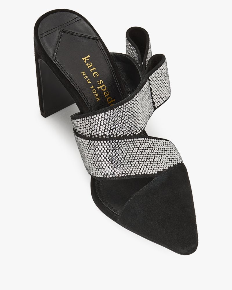 Kate Spade,Bianca Heel Pavé,Black/Clear