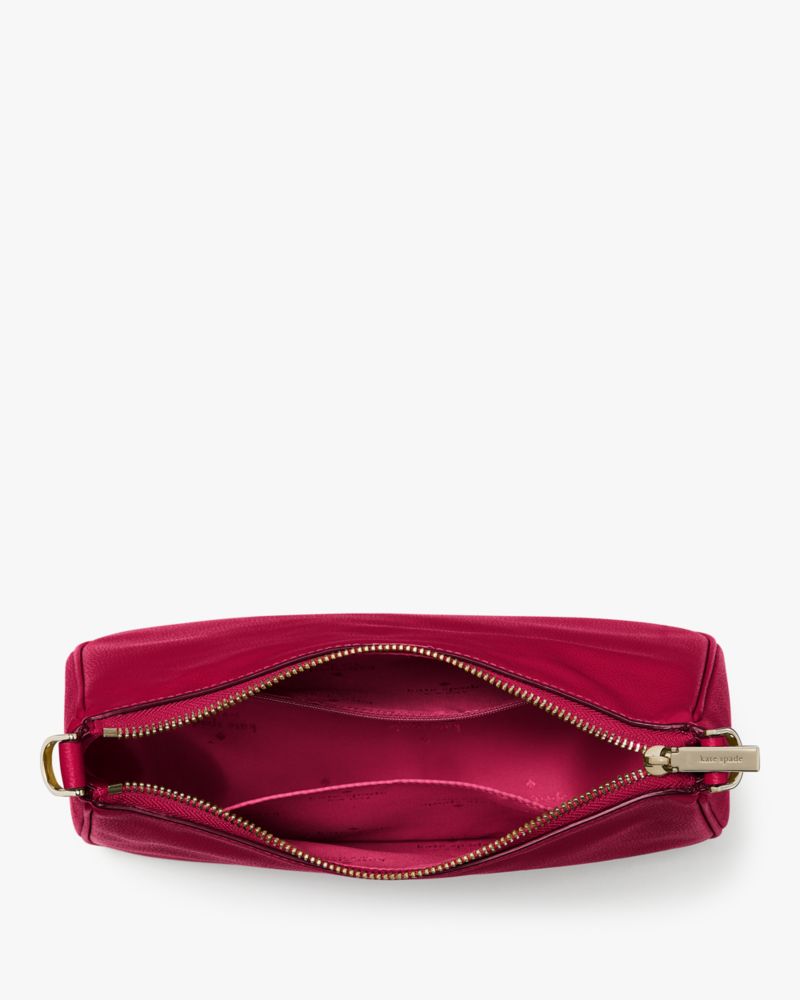 Kate Spade,Rosie Medium Shoulder Bag,Leather,Lining Leather,Shoulder Bag,Coin,Logo,Metal,Lined,Casual,Fuchsia