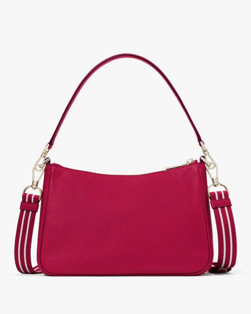 Kate Spade,Rosie Medium Shoulder Bag,Leather,Lining Leather,Shoulder Bag,Coin,Logo,Metal,Lined,Casual,Fuchsia