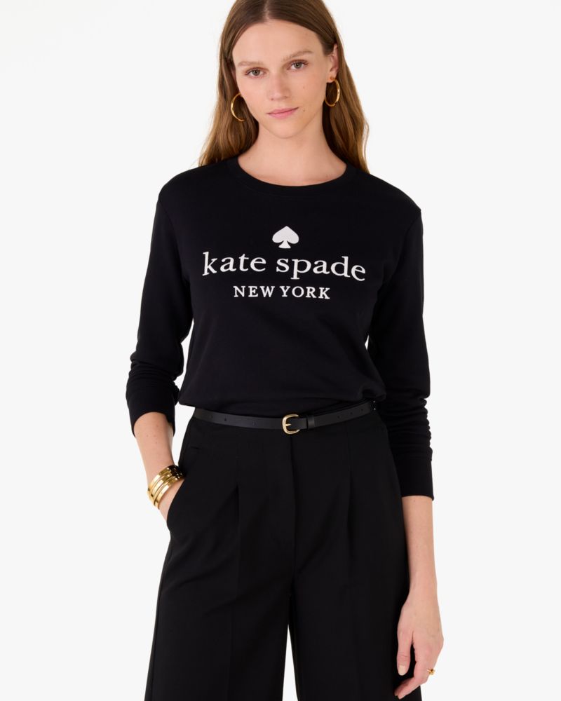 Kate Spade,KS ロゴ スウェットシャツ,ウェア,ブラック