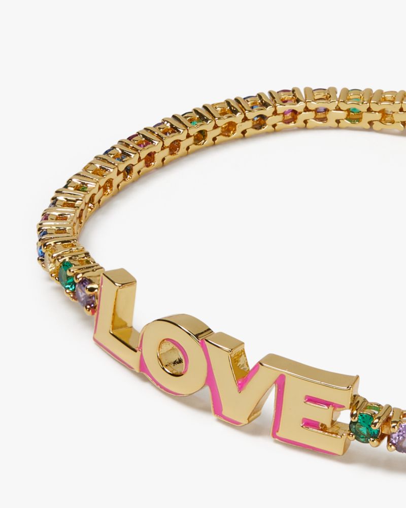 Kate Spade,Like Magic Love Tennis Bracelet,Multi Color