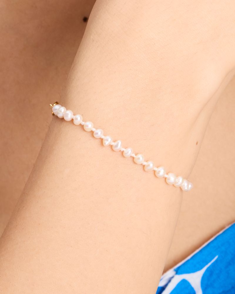 Kate Spade,One In A Million Chain & Pearl Line Bracelet,Gold