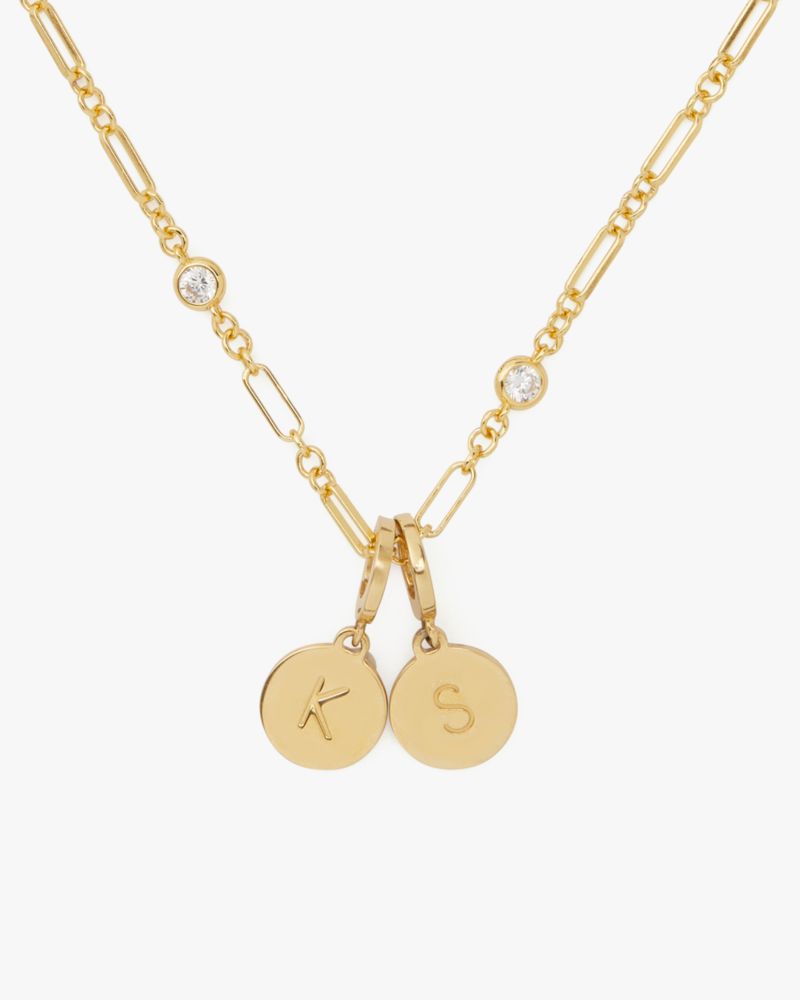 Kate Spade,One In A Million Chain & Crystal Necklace,Single Strand,Crystal,Chain Link,Gem Embellishment,Casual,Clear