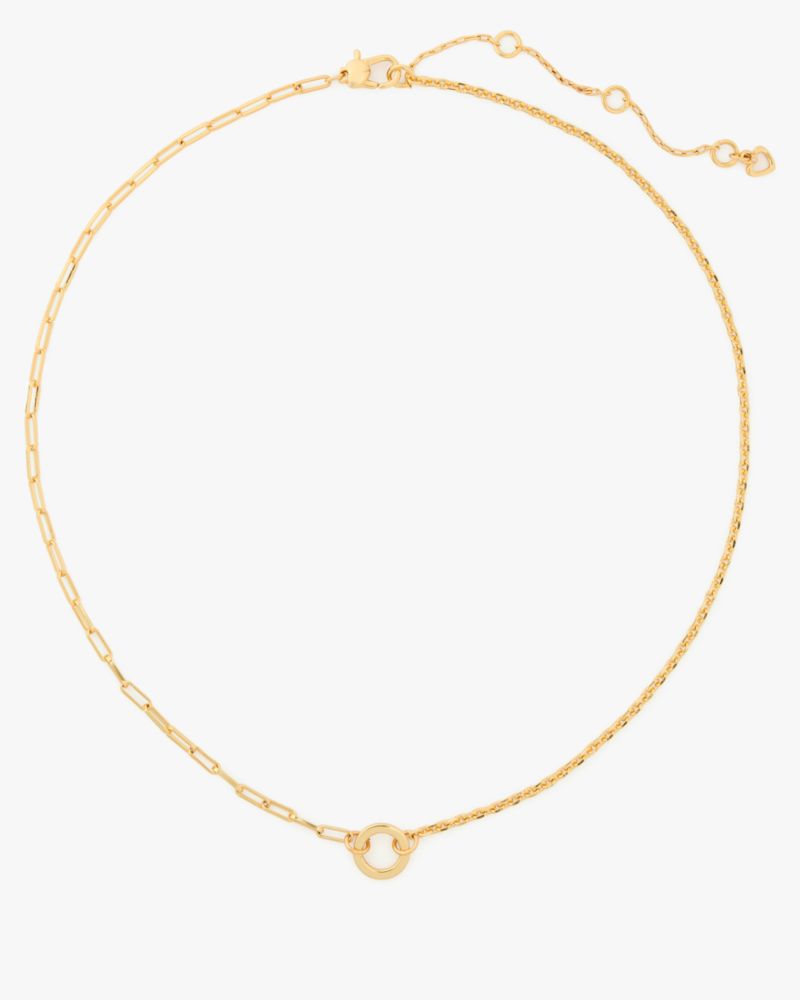 Kate Spade,One In A Million Mixed Chain Necklace,Single Strand,Circle,Work,