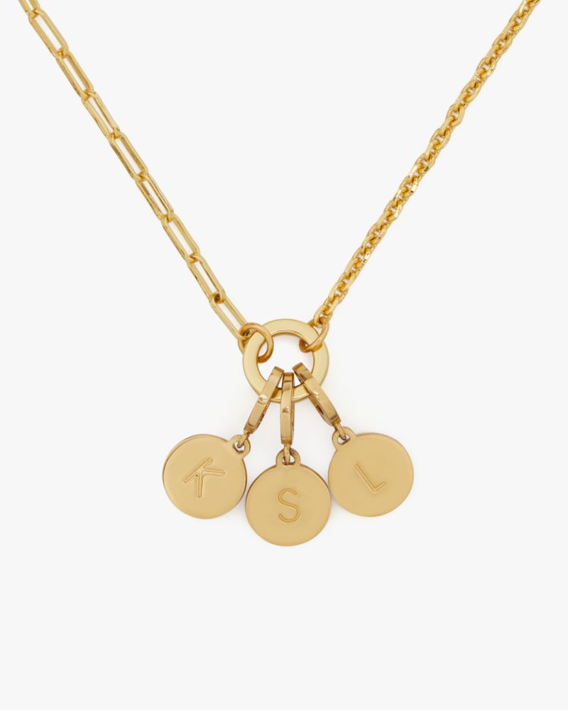 Kate Spade,One In A Million Mixed Chain Necklace,Single Strand,Metal Material,Logo,Heart Embellishment,Casual,