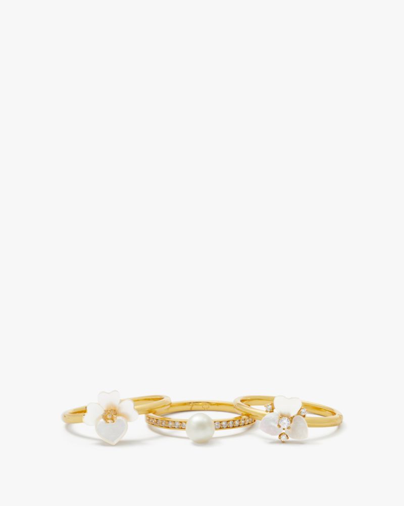 Kate Spade Precious Pansy Stacking Rings. 4