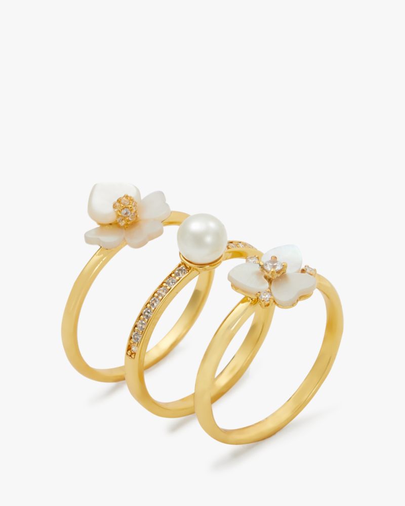 Kate Spade Precious Pansy Stacking Rings. 5