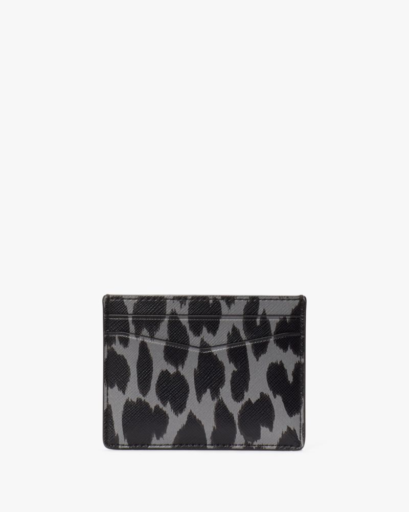 Louis Vuitton Black, Pattern Print Leather Card Holder