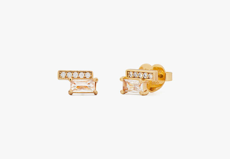 Kate Spade,Precious Delights Delicate Studs,Clear/Gold