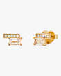 Kate Spade,Precious Delights Delicate Studs,Clear/Gold