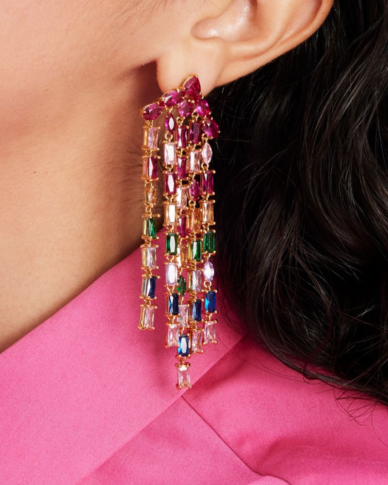 Kate Spade,Showtime Fringe Statement Earrings,