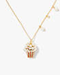 Kate Spade,Winter Carnival Popcorn Pendant,Clear/Red/Gold