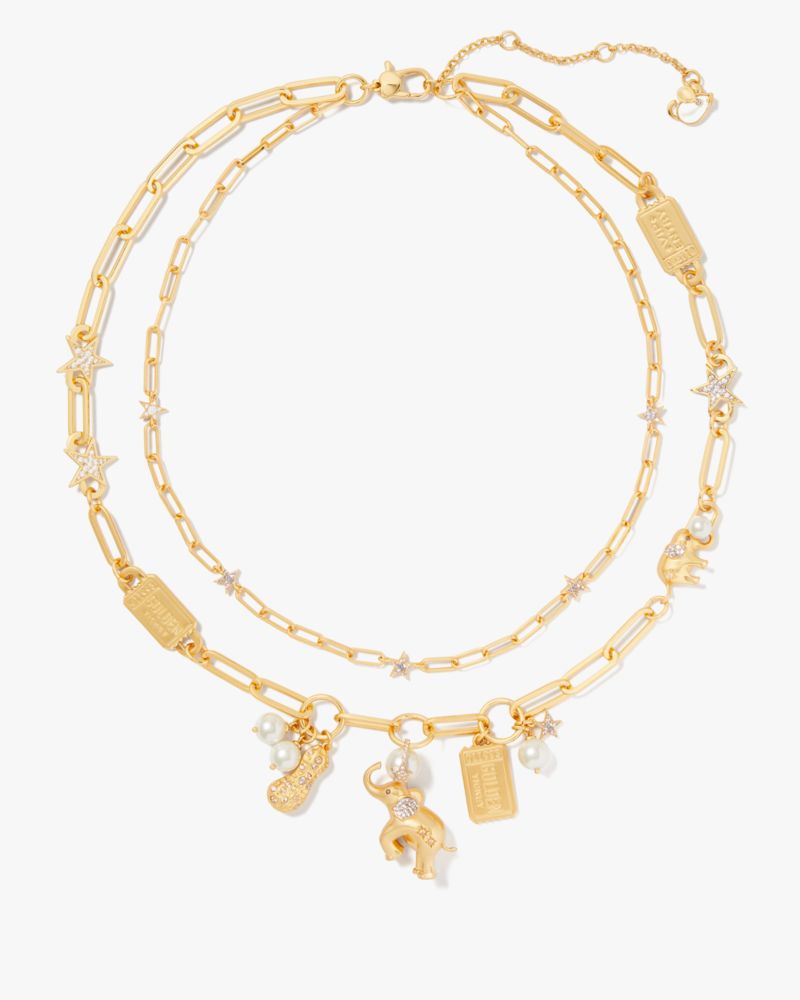 Kate Spade,Winter Carnival Statement Charm Necklace,