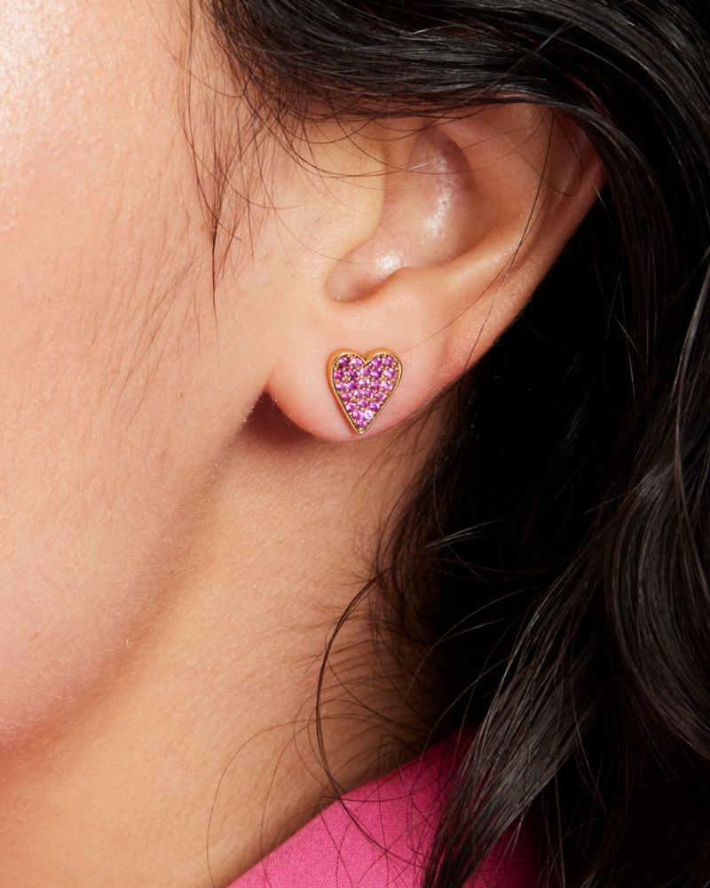 Kate spade heart to deals heart pave earrings