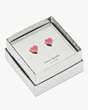 Kate Spade,Take Heart Studs Boxed Set,Pink/Gold