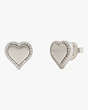 Kate Spade,Take Heart Studs Boxed Set,Clear/Silver