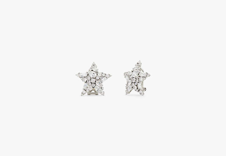 Kate Spade,You're A Star Statement Studs,Clear/Silver image number 0