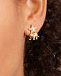 Kate Spade,Winter Carnival Charm Studs,Clear/Gold