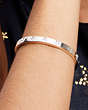 Kate Spade,Set In Stone Star Hinged Bangle,Clear/Silver