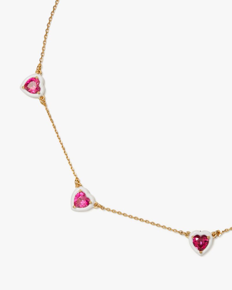 Kate Spade,スウィートハート ステーション ネックレス,ジュエリー,レッドマルチ