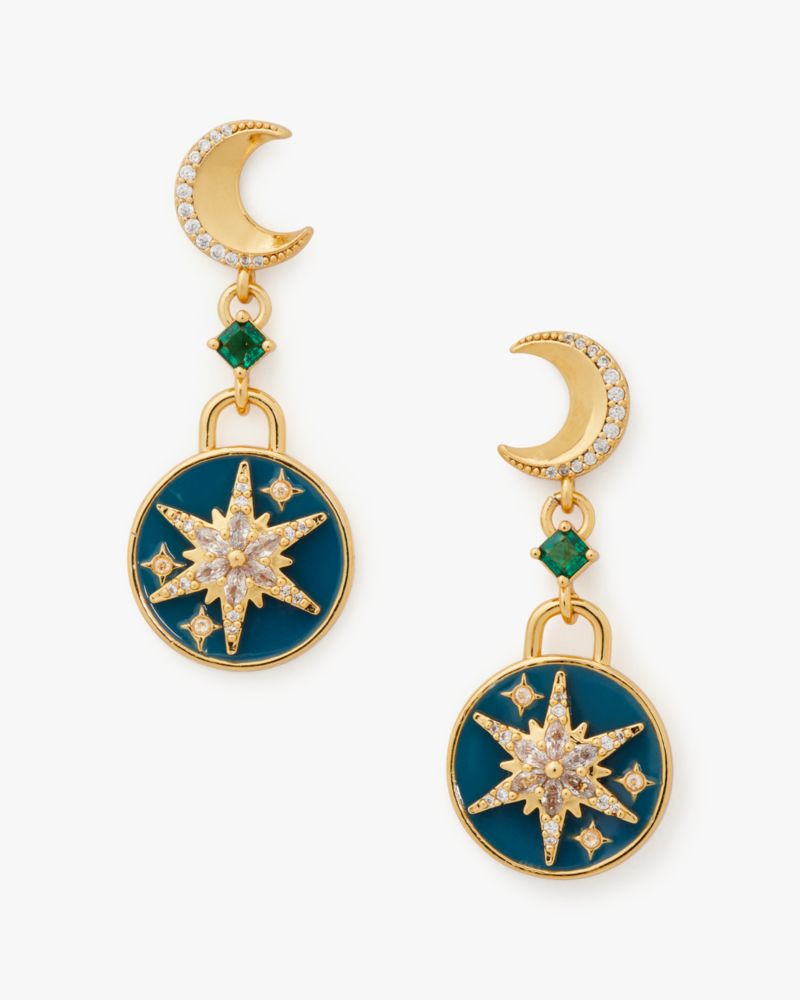 Kate Spade,Like Magic Drop Earrings,Blue/Multi