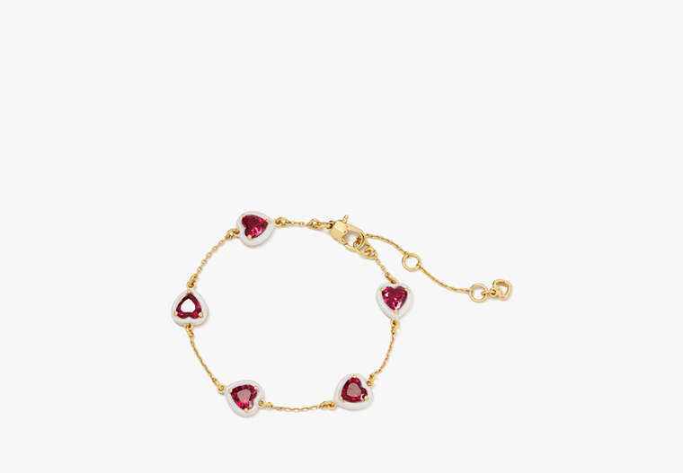 Kate Spade,Sweetheart Line Bracelet,Red Multi