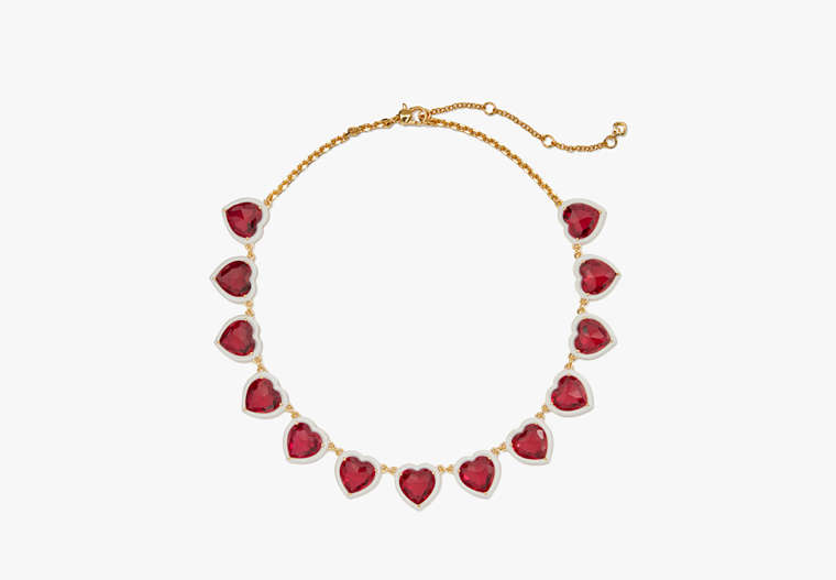 Kate Spade,Sweetheart Statement Necklace,Red Multi