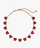 Kate Spade,Sweetheart Statement Necklace,Red Multi