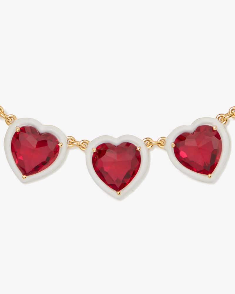 Kate spade red heart on sale necklace