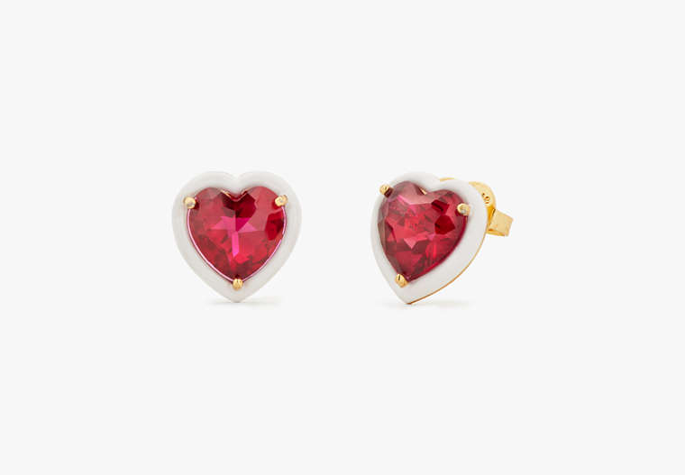 Kate Spade,Sweetheart Statement Studs,Red Multi