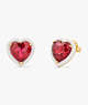 Kate Spade,Sweetheart Statement Studs,Red Multi