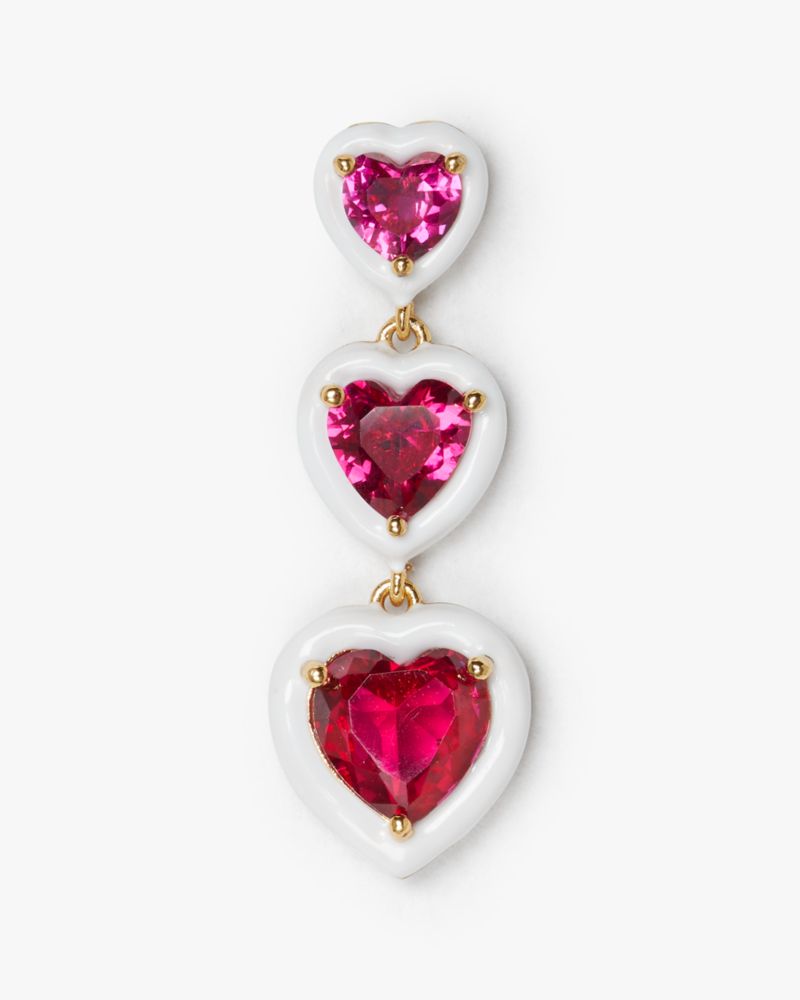 Kate Spade,スウィートハート リニア ピアス,ジュエリー,レッドマルチ