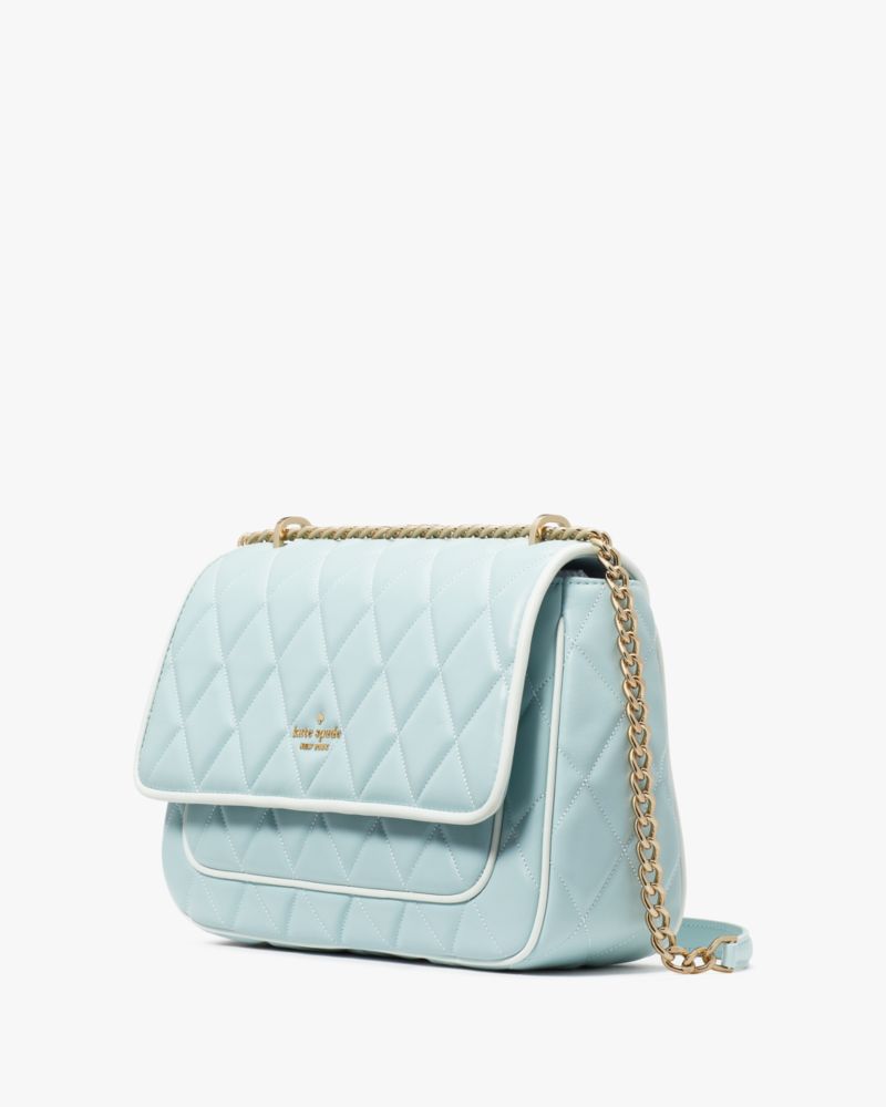 Kate Spade,Carey Colorblock Medium Flap Shoulder Bag,Wild Sage Multi