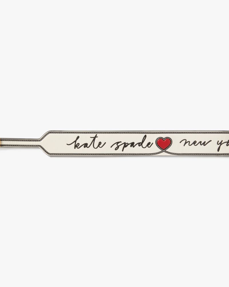 Kate Spade,Script Logo Leather Bag Strap,Leather,Bag Straps,Stitching,