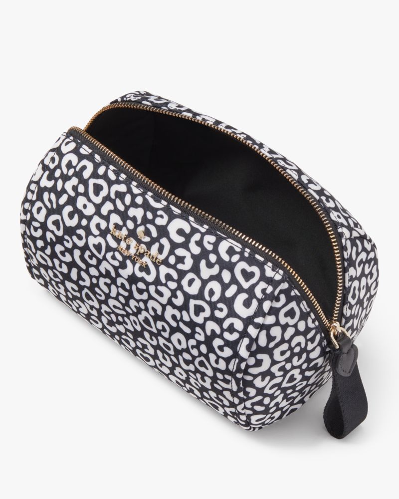 Leopard Print Makeup Bag Cosmetic Bag For Women,large Capacity Canvas  Makeup Bags Travel Toiletry Bag Accessories Organizer-white