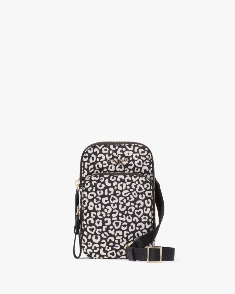 Kate Spade,Graphic Leopard Heart North South Crossbody,