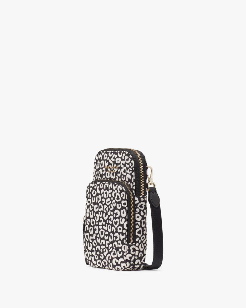 Kate Spade,Graphic Leopard Heart North South Crossbody,