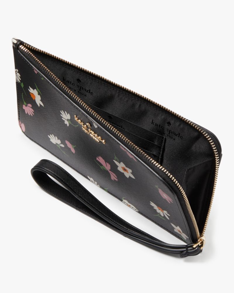 Kate Spade,Lucy Floral Waltz Medium L-Zip Wristlet,