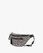 Kate Spade,Chelsea Leopard Heart Belt Bag,Black Multi