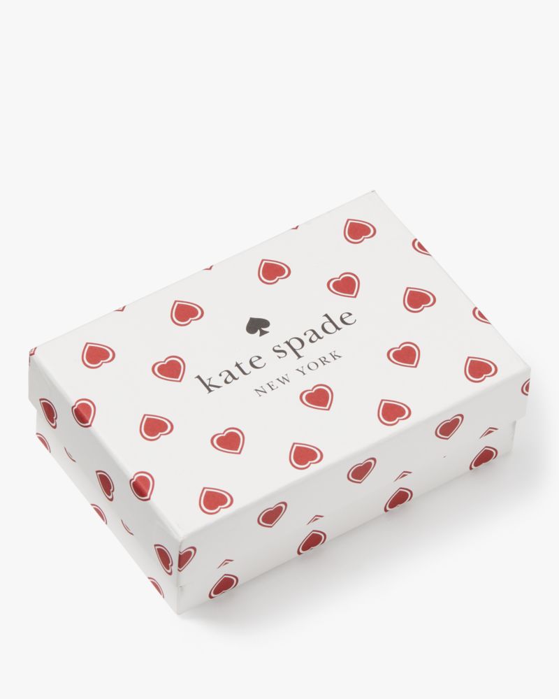 Kate Spade,マディソン ハートフェルト ジオ プリント ボックス ミディアム コンパクト バイフォールド ウォレット,財布小物,クリームマルチ