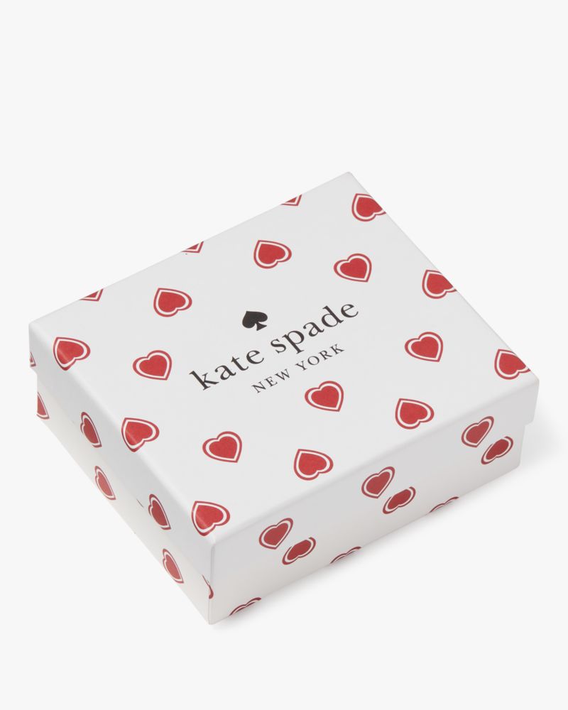Kate Spade,マディソン ハートフェルト ジオ プリント ボックス スモール スリム カード ホルダー,財布小物,クリームマルチ