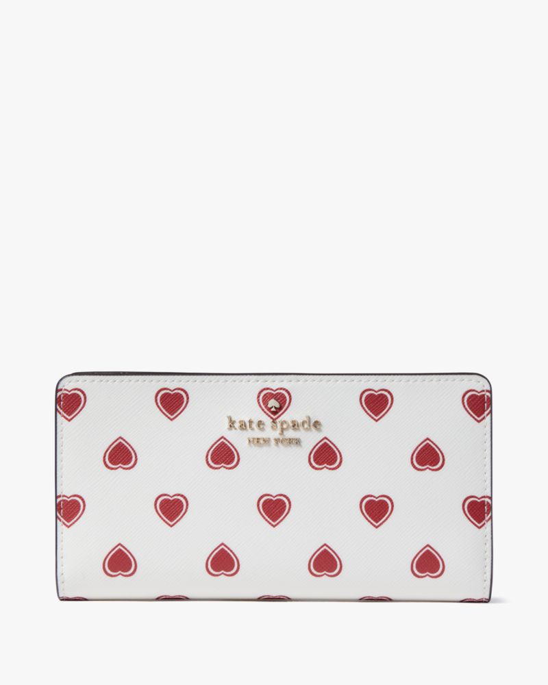 Madison Heartfelt Geo Boxed Large Slim Bifold Wallet | Kate Spade