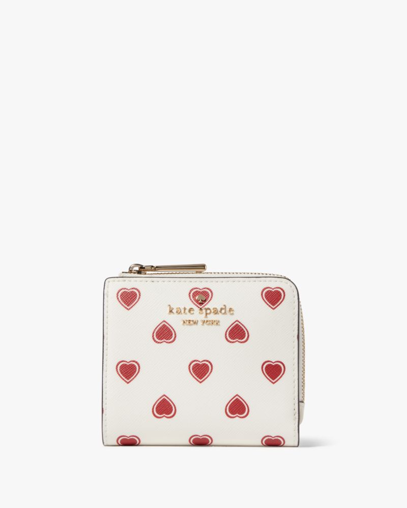 Madison Heartfelt Geo Boxed Small L Zip Bifold Wallet | Kate Spade