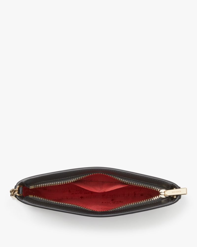 Kate Spade,Madison Lip Toss Pochette,Pouch,Metal Material,Logo,Metal,Casual,Black